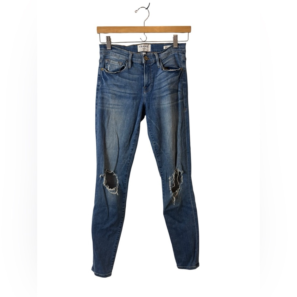 FRAME | denim blue jeans Le Skinny de Jeanne 27